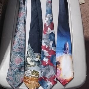 Elegant Men's Tie - Paisley, Eagle, Abstract, and Space Designs Choose 2